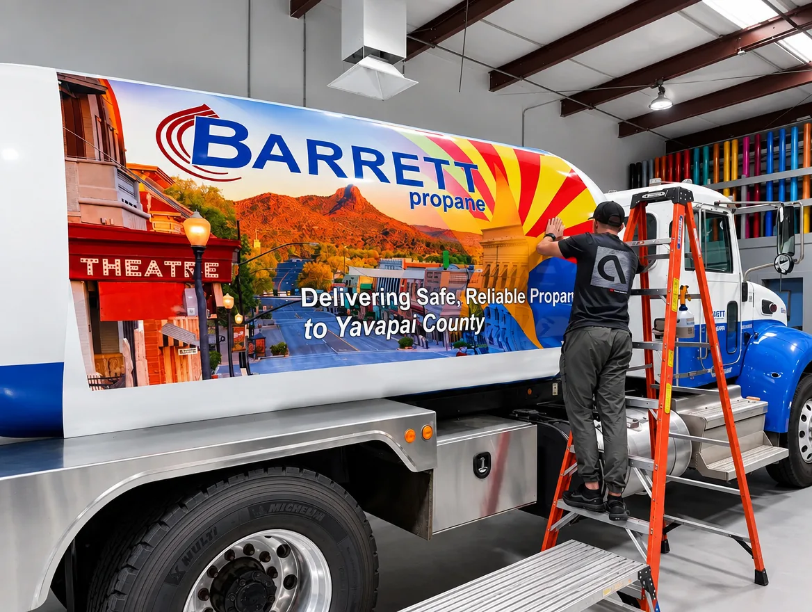 Barrett Propane tanker wrap