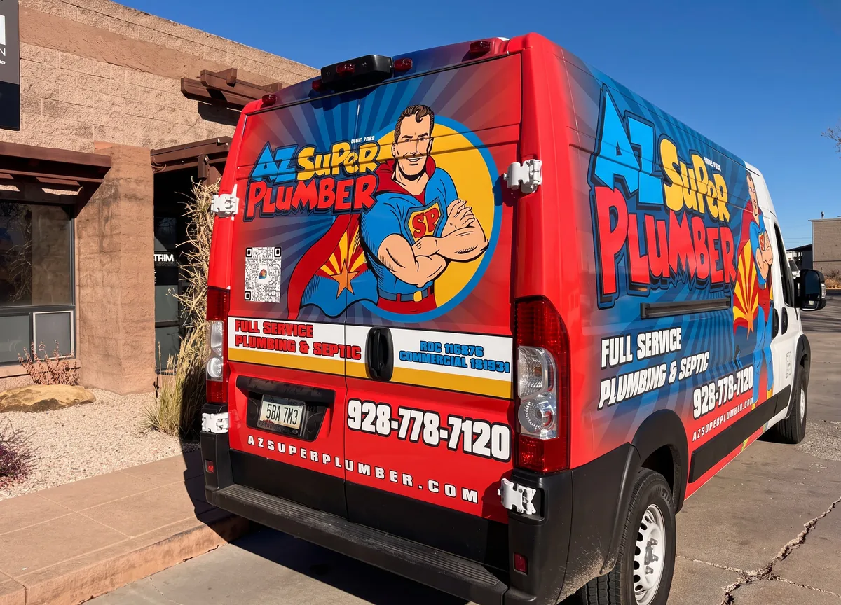 AZ Super Plumber van graphics by Auto Trim Plus