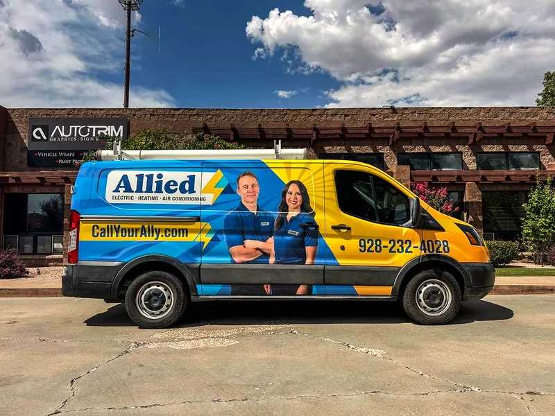 Allied Electric fleet van wrap