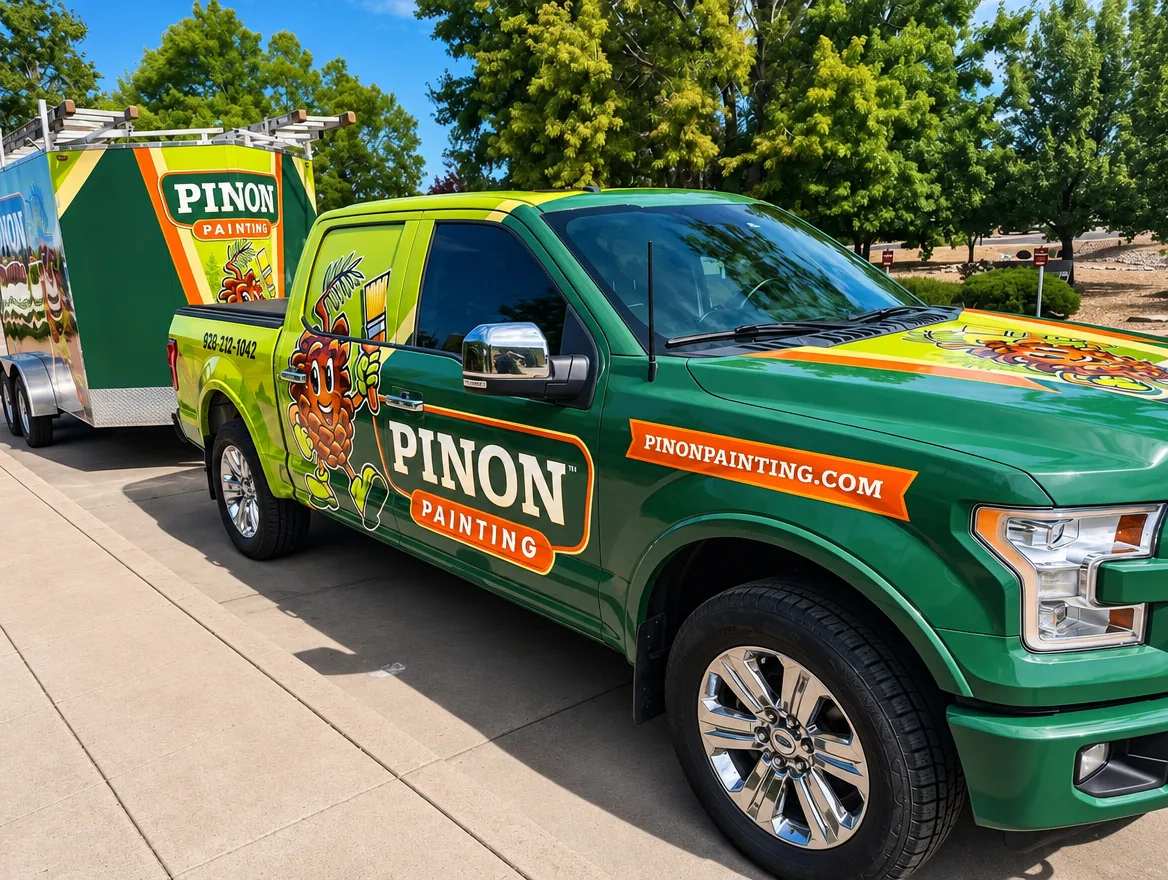 Pinion Painting truck and trailer
