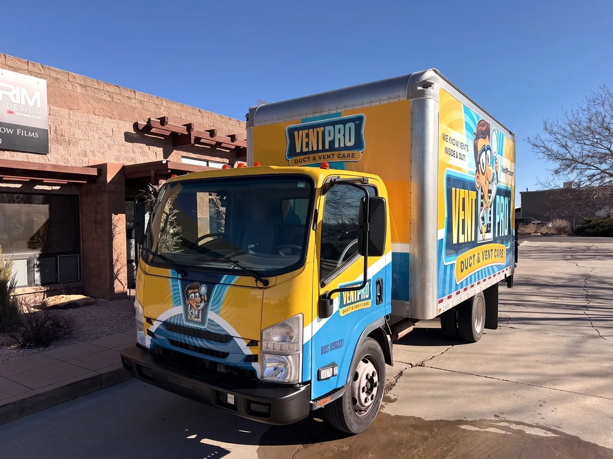 Vent Pro box truck graphics by Auto Trim Plus