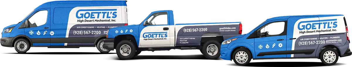 Goettl's HVAC and Plumbing fleet wrapped by Auto Trim Plus