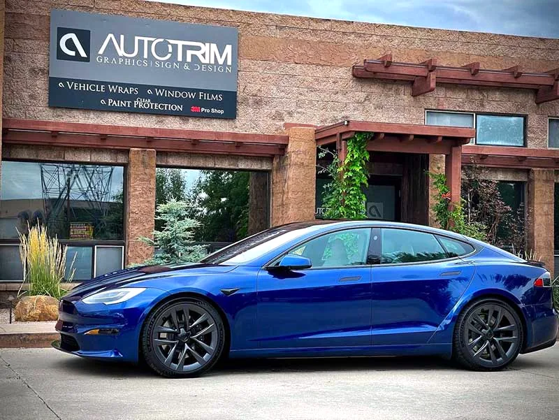 Tesla with paint protection film