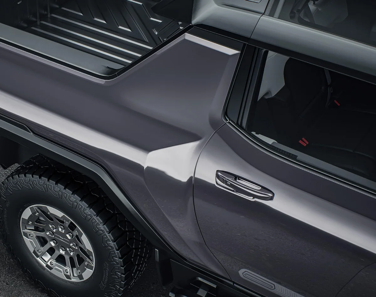 A pickup finished in 3M Protection Wrap Film, Gloss Nardo Gray