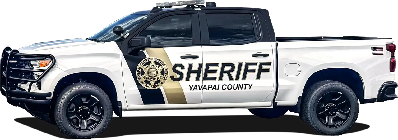 Yavapai County Sheriff Silverado with fleet graphics by Auto Trim Plus