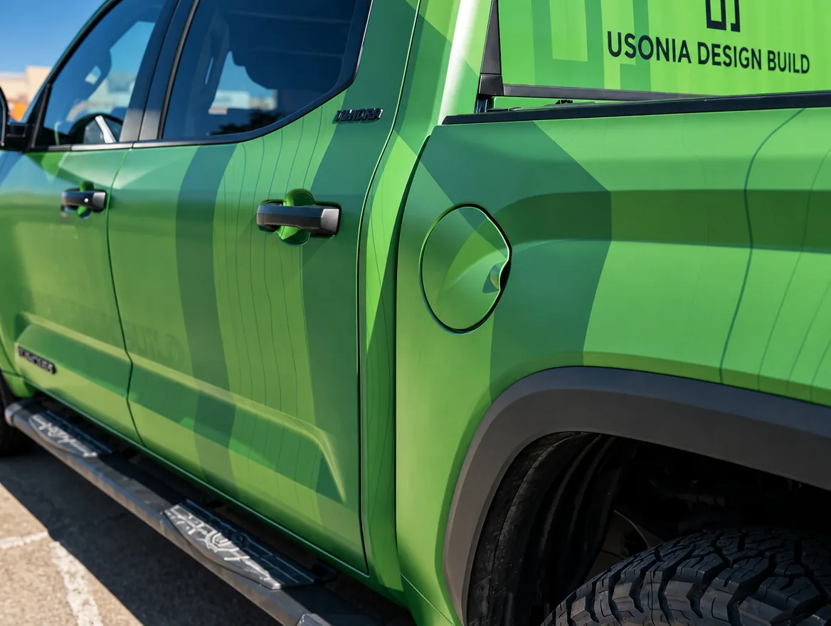Tundra door detail in green